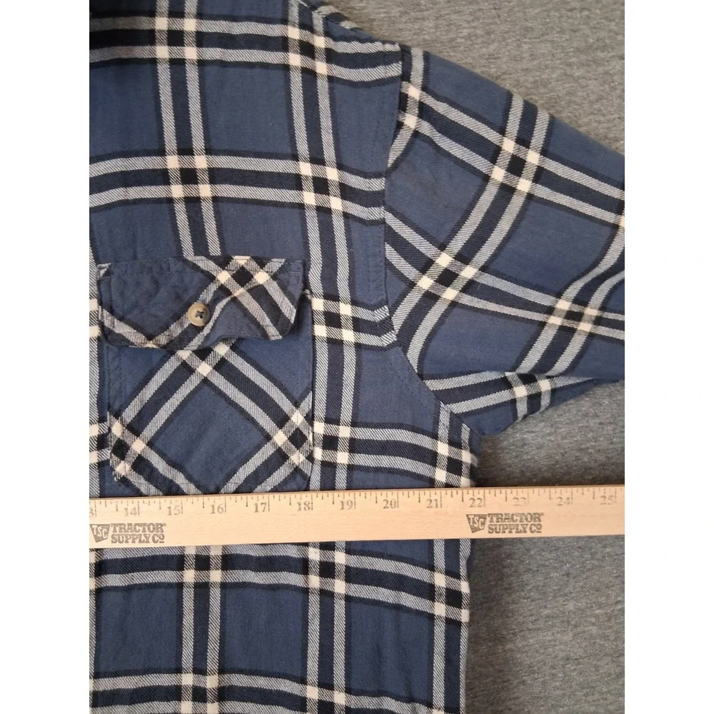 Wrangler Mens Jacket M Blue Plaid Quilted Lined Shacket Chore‎ Flaw Casual Work